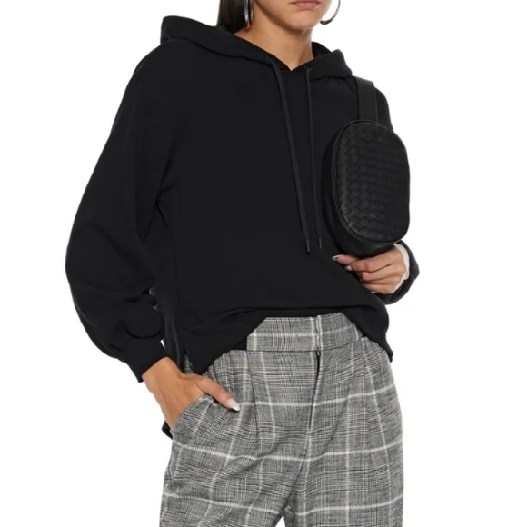 ALICE + OLIVIA Elaine open-back French cotton-blend terry hoodie - Picture 2 of 5